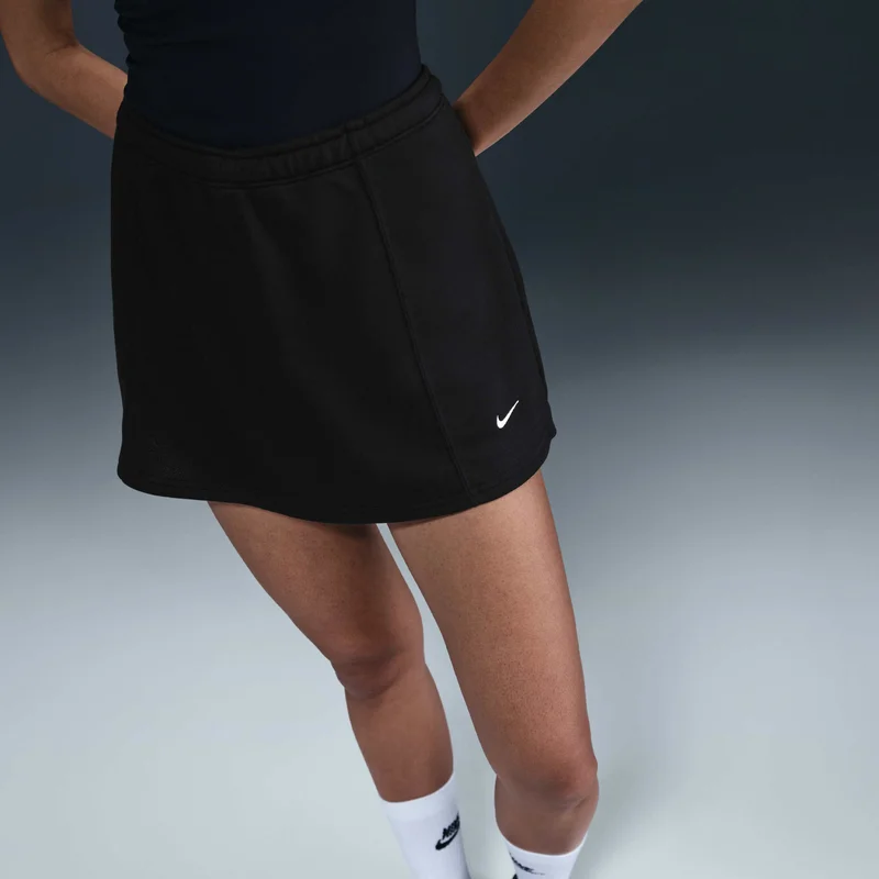 Nike Black Women's Sportswear Chill Terry Mini Skort for Women | Best Price UAE